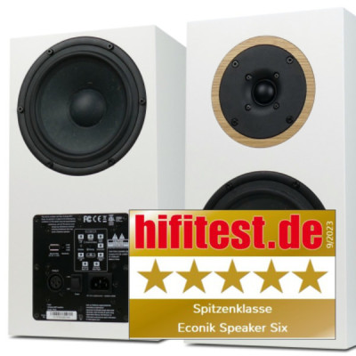 5 / 5 Sterne in der Kategorie Spitzenklasse! Econik SIX bei hifitest.de - 5 / 5 Sterne in der Kategorie Spitzenklasse! Econik SIX bei hifitest.de